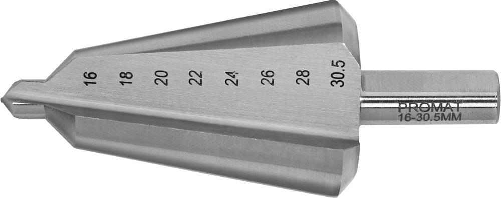 Blechschälbohrer Bohrbereich 16-30,5 mm HSS-Co Gesamtlänge 76 mm Schneidenanzahl 2