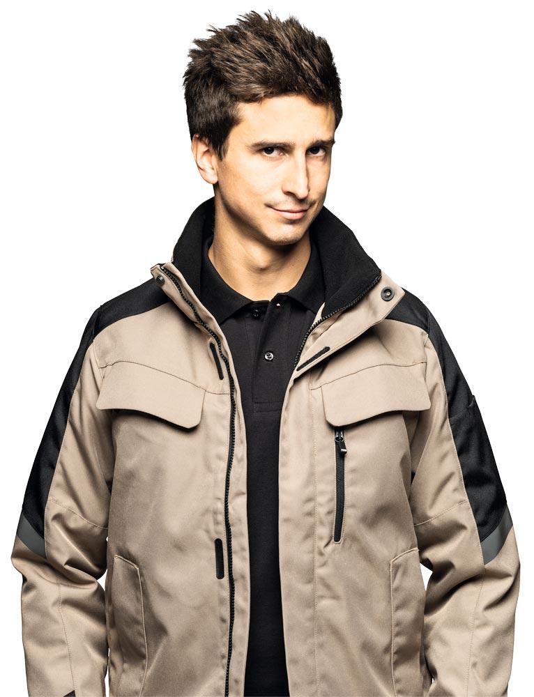Winter-Arbeitsjacke LARS, weiß-anthrazit Gr. 5XL