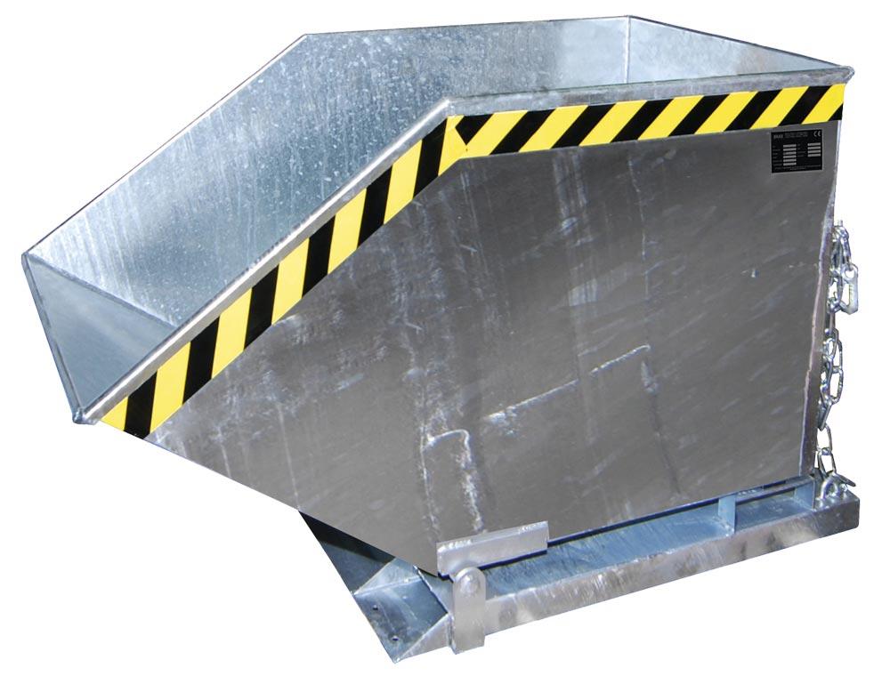 Kippmulde, Volumen 0,8 cbm, LxBxH 1420x910x975 mm, Kastenmulde, feuerverzinkt