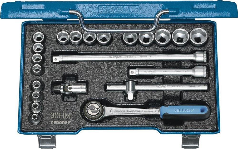 Steckschlüsselsatz 30 HMU-10 22-teilig 3/8  Schlüsselweiten 6-22 mm Anzahl Zähne 32 6-Kant