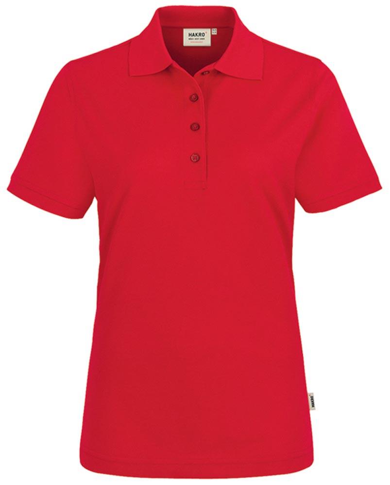 Damen Polo-Shirt MikraLinar, Farbe rot, Gr. S
