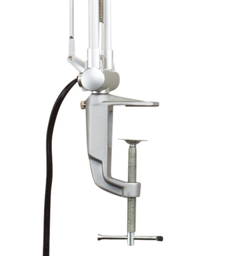 LED-Leuchte BUSINESS, Stand- + Klemmfuß, Leuchtenkopf Durchm. 142 mm, Höhe 450 mm, 18 LEDs, 11 W, anthrazit/silber