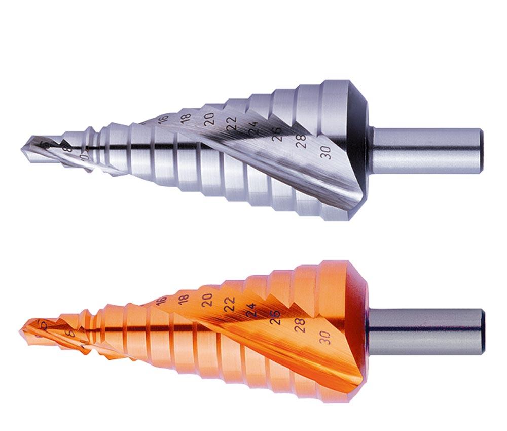 Stufenbohrer mit Spiralnut HSS 4 - 12 mm