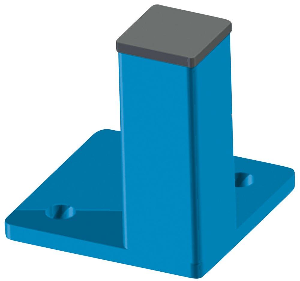 BASIC-Eckpfosten, Höhe 2200 mm, RAL 5012 lichtblau