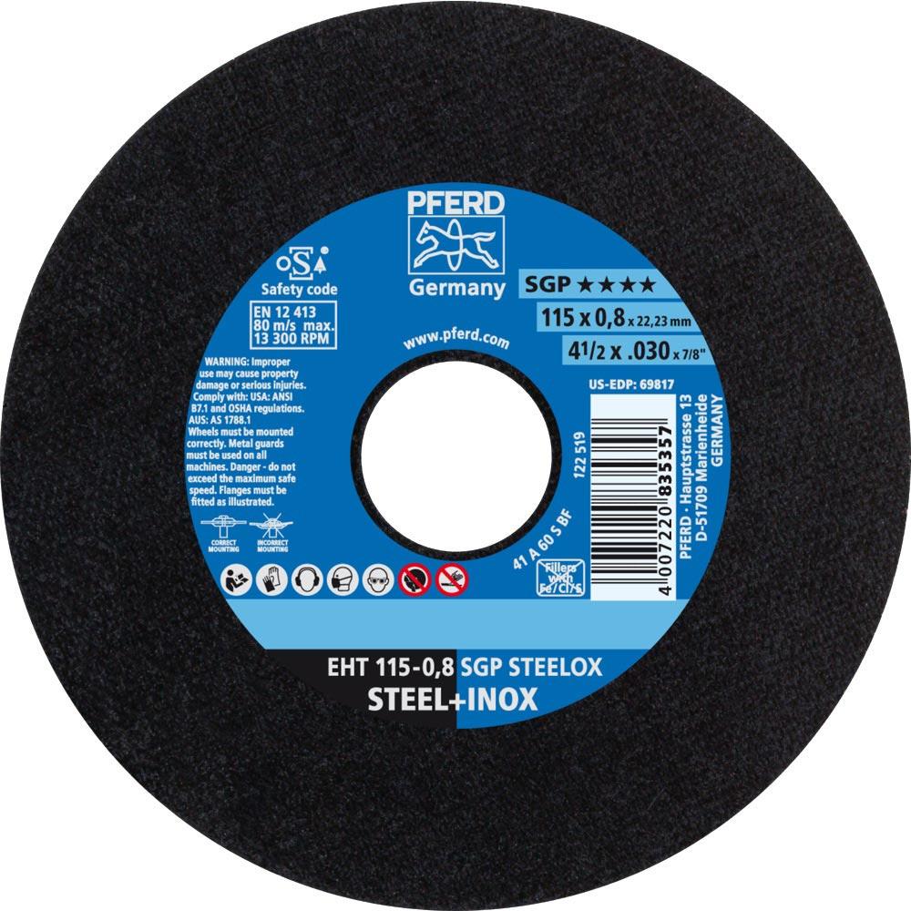 Trennscheibe SGP STEELOX D115x0,8mm gerade INOX Bohrung 22,23 mm