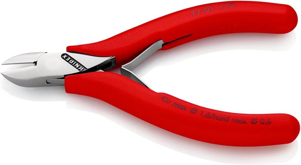 Elektronik-Seitenschneider Länge 115 mm Form 0 Facette ja Kunststoffüberzug spiegelpoliert
