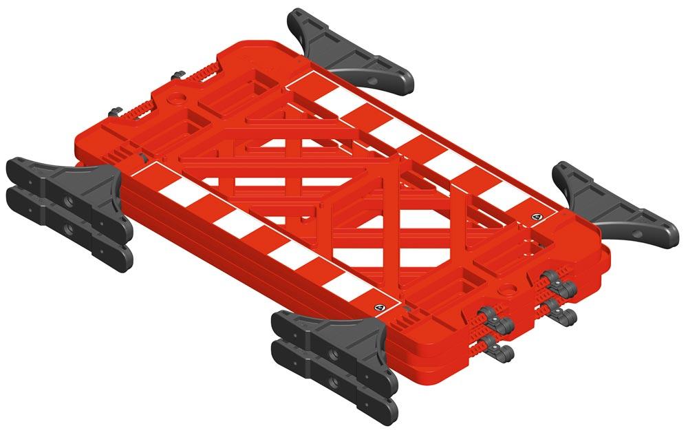 Absperrgitter, Kunststoff, LxH 1500x1000 mm,rot/weiß, ohne Befestigungsmaterial
