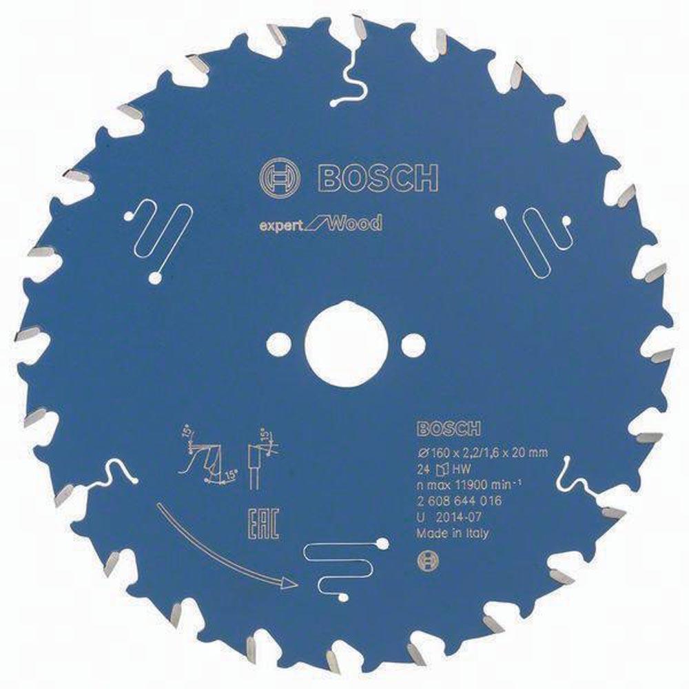 Kreissägeblatt Expert for Wood Außen-Ø 160 mm Zähnezahl 24 WZ Bohrung 20 mm Schnittbreite 2,2 mm HM