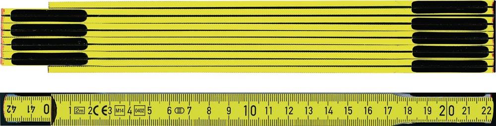Gliedermaßstab Länge 2 m mm/cm EG III Holz gelb