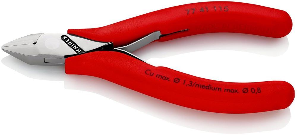 Elektronik-Seitenschneider Länge 115 mm Form 2 Facette nein Kunststoffüberzug spiegelpoliert