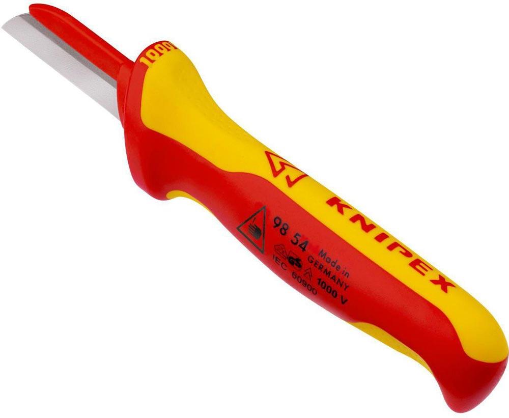 Kabelmesser Länge 190 mm Klingenlänge 50 mm Klingenrücken mit Kunststoffüberzug VDE 68 g Mehrkomponentengriff Kabelmesser Länge 190 mm Klingenlänge 50 mm Klingenrücken mit Kunststoffüberzug VDE 68 g Mehrkomponentengriff