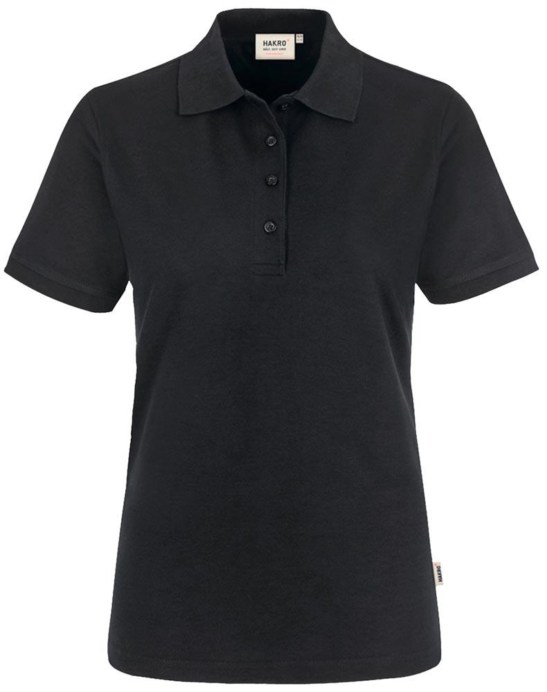 Damen Polo-Shirt MikraLinar, Farbe schwarz, Gr. 4XL