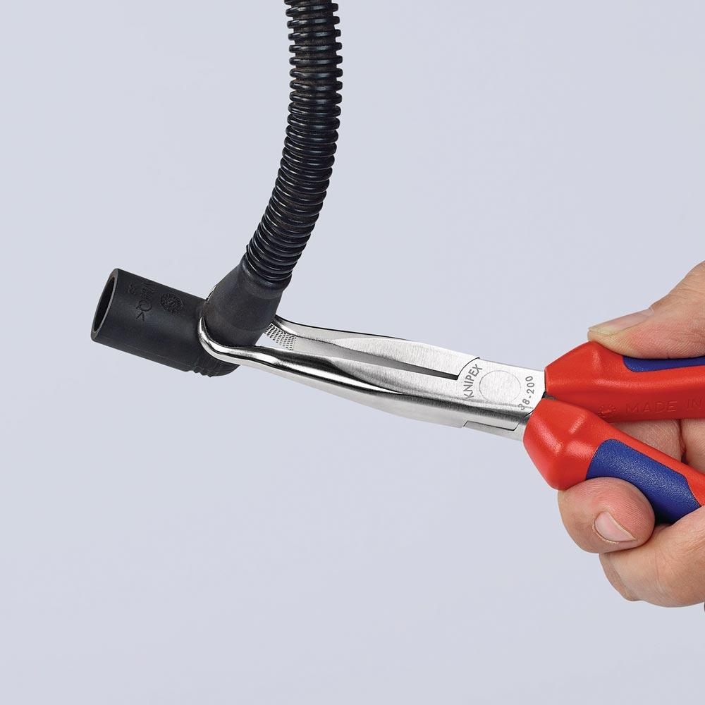 Mechanikerzange Länge 200 mm Form 9 45 gewinkelt Mehrkomponenten-Hüllen verchromt Mechanikerzange Länge 200 mm Form 9 45 gewinkelt Mehrkomponenten-Hüllen verchromt