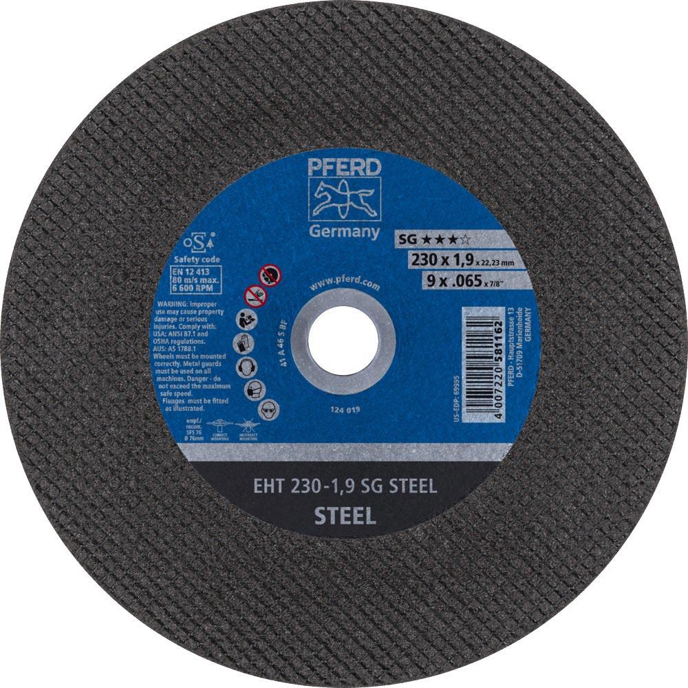 Trennscheibe SG STEEL D230x1,9mm gerade Stahl Bohrung 22,23 mm