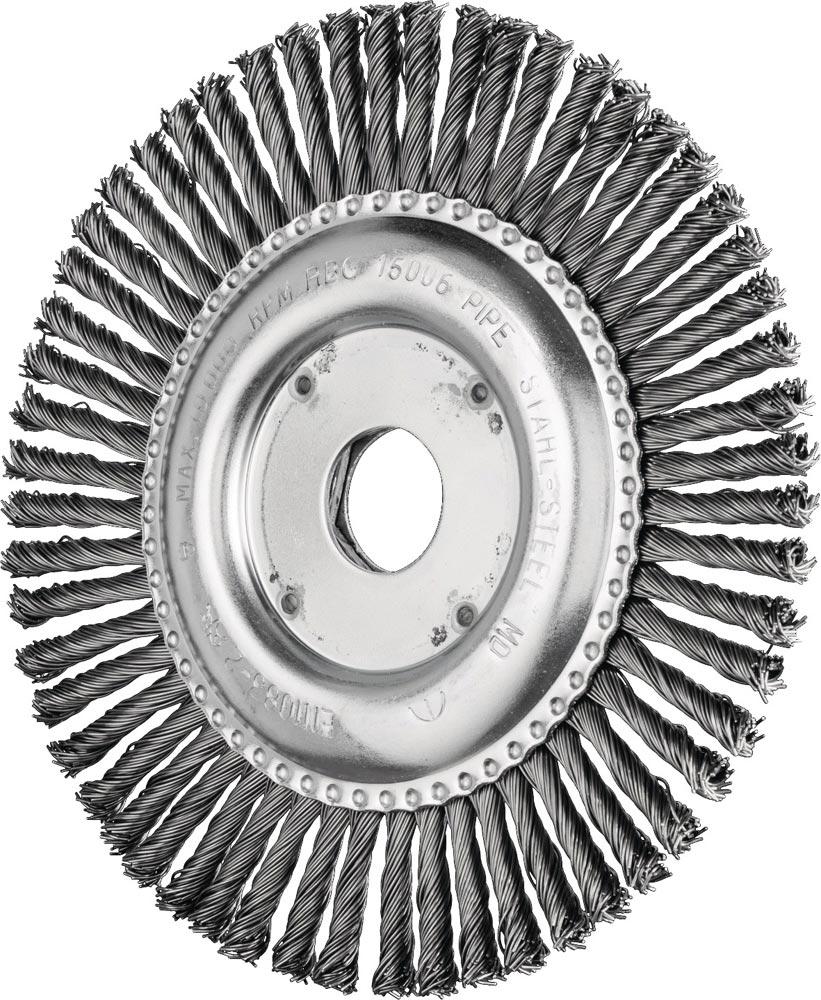 Rundbürste RBG 12506/22,2 PIPE ST 0,50 Ø 125 mm Drahtstärke 0,5 mm Stahl 6 mm 12500 min-
