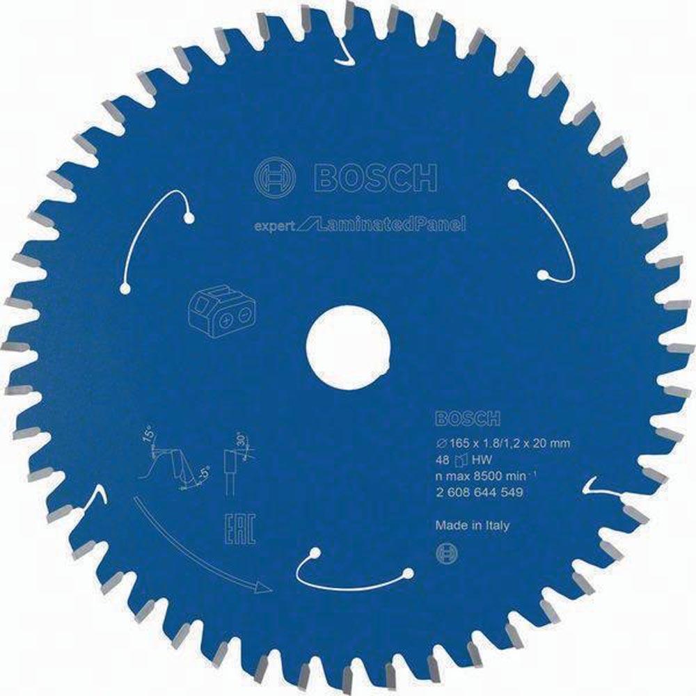 Kreissägeblatt Außen-Ø 165 mm Zähnezahl 48 WZ Bohrung 20 mm Schnittbreite 1,8 mm HM