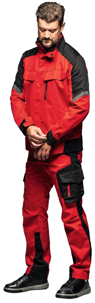 Arbeitsjacke FRANK, rot-schwarz Gr. M Arbeitsjacke FRANK, rot-schwarz Gr. M