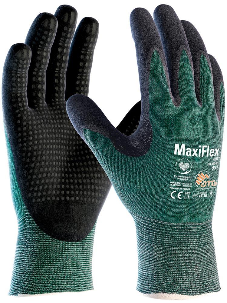 Schnittschutz-Handschuhe MaxiFlex Cut, Farbe grün/schwarz, Gr. 9