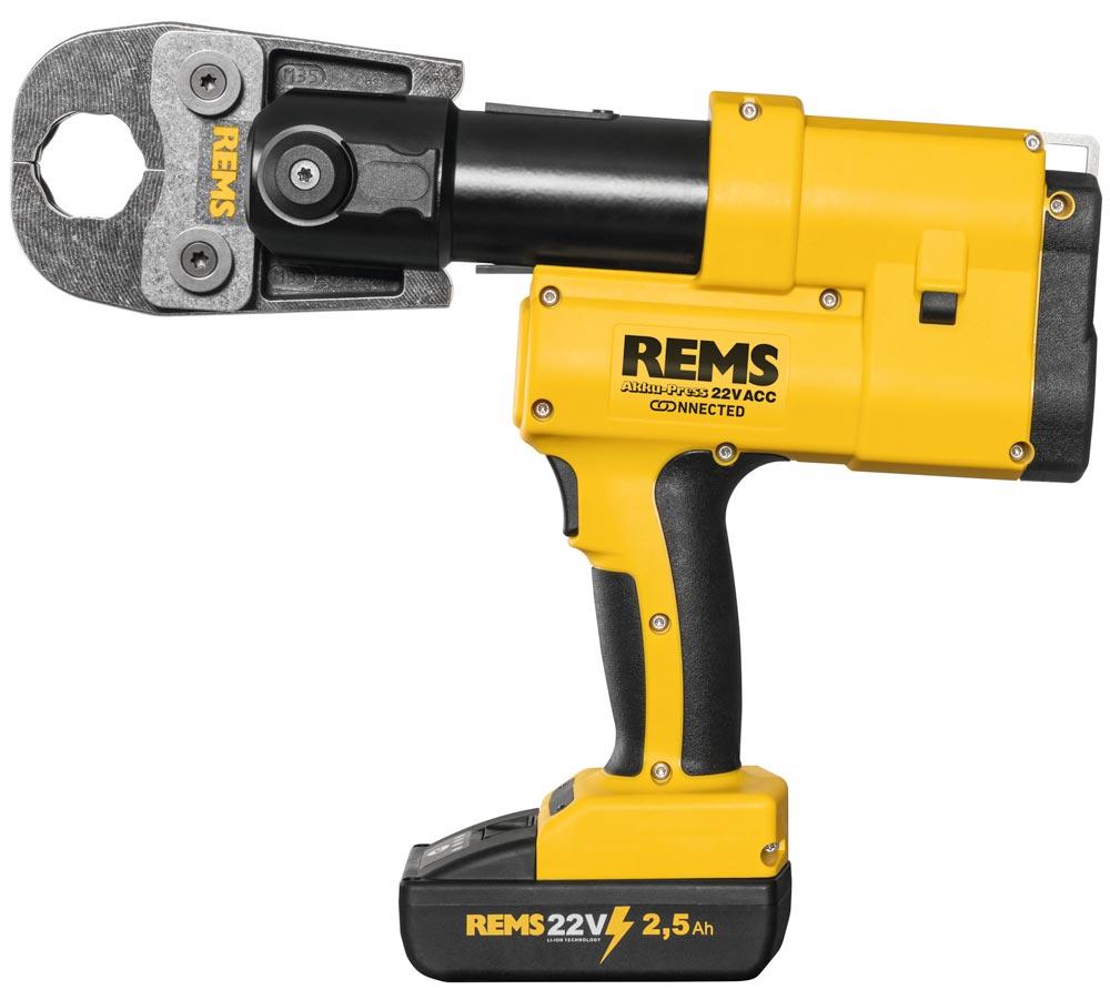 REMS Akku-Radialpresse 22 V ACC Connected Basic-Pack, Stahlblechkasten