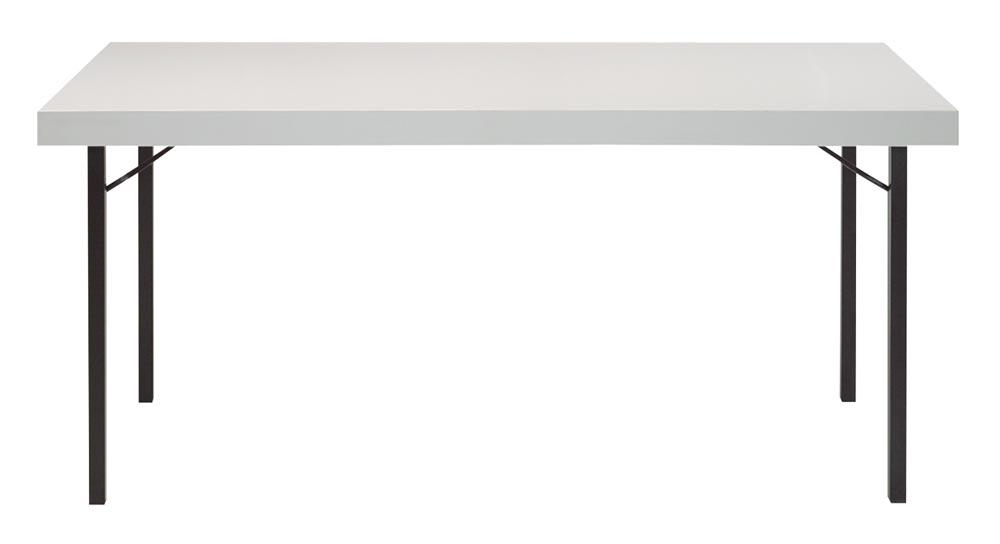 Klapptisch, BxTxH 1600x800x720 mm, 4-Fuß-Gestell aus Vierkantrohr, Tischplatte aufgedoppelt 65 mm, weiß