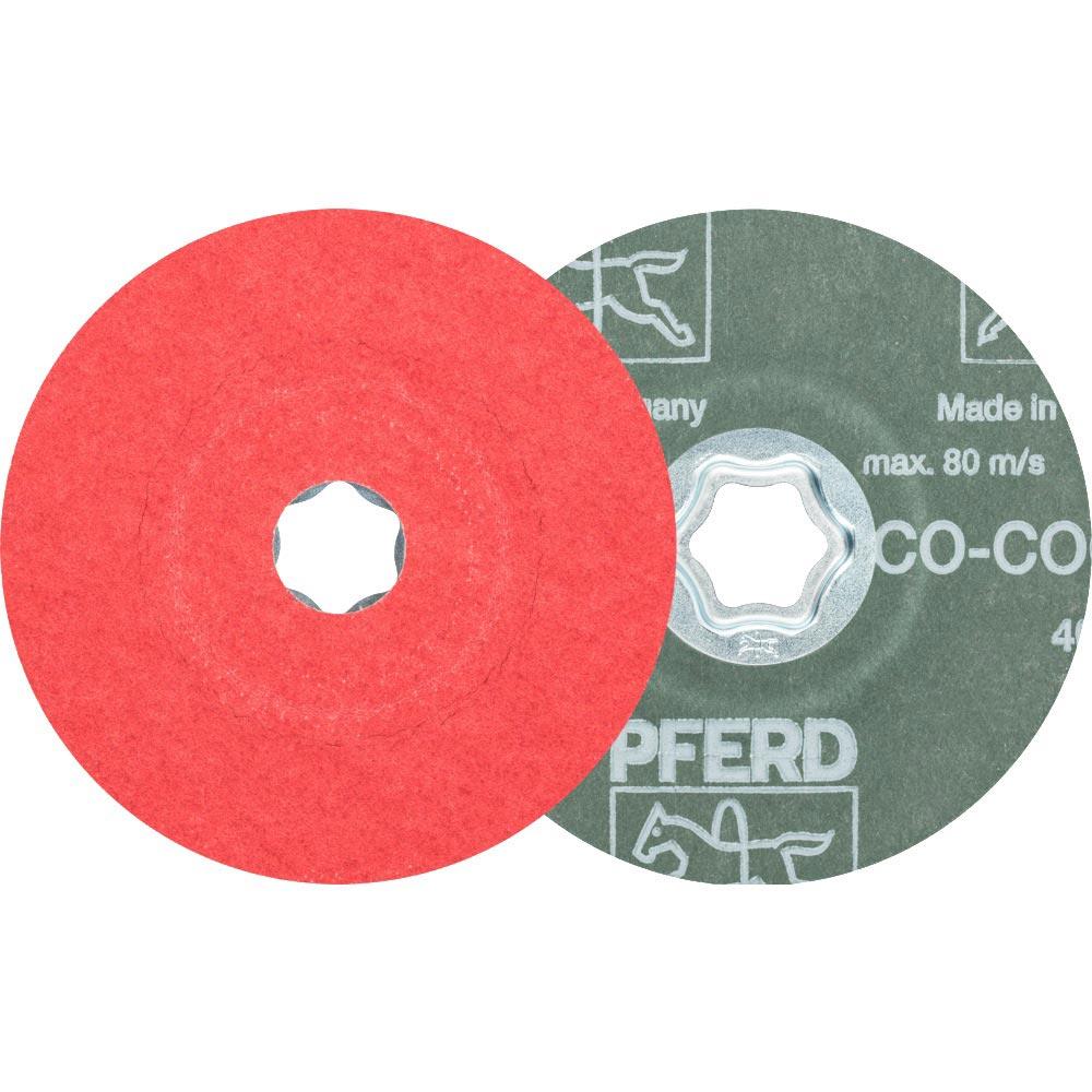 Fiberscheibe COMBICLICK CO-COOL Ø 115 mm Körnung 80 INOX / Aluminium Keramikkorn
