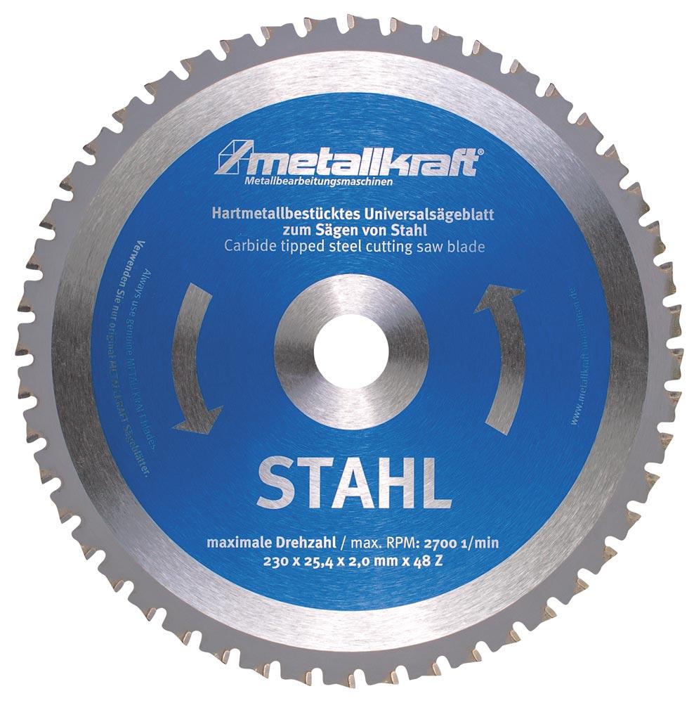 METALLKRAFT Sägeblatt für Stahl  230 x 2,0 x 25,4 mm Z48