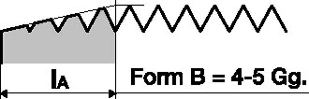 Einschnittgewindebohrer DIN 352 Form B M4x0,7 mm HSS-Co ISO2 (6H)