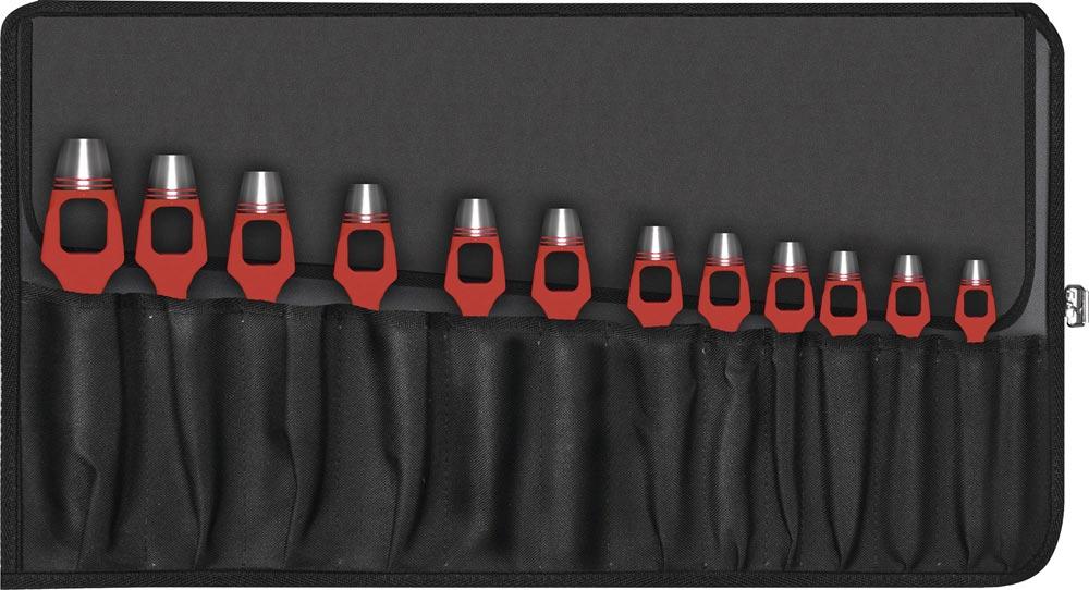 Henkellocheisensatz DIN 7200-A 8-teilig Rolltasche