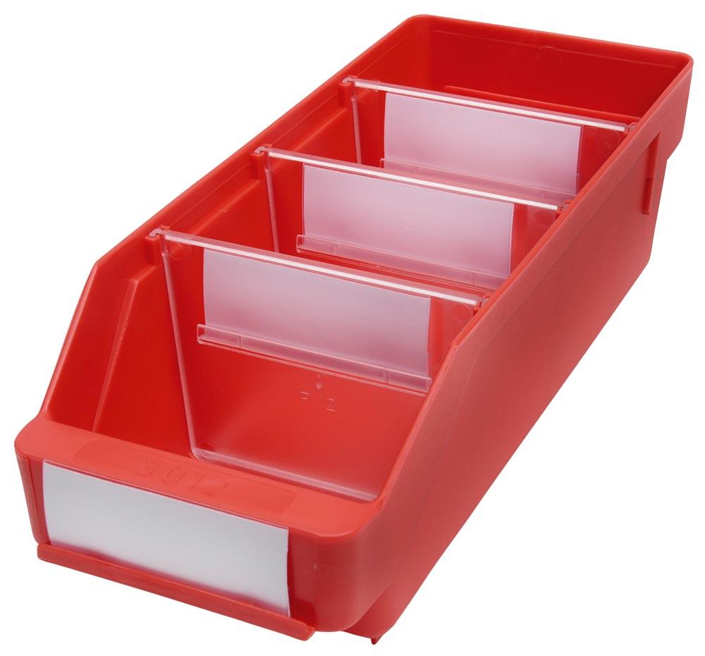 Regalkasten, PP, BxTxH 120x300x95 mm, Farbe rot, VE 30 Stück