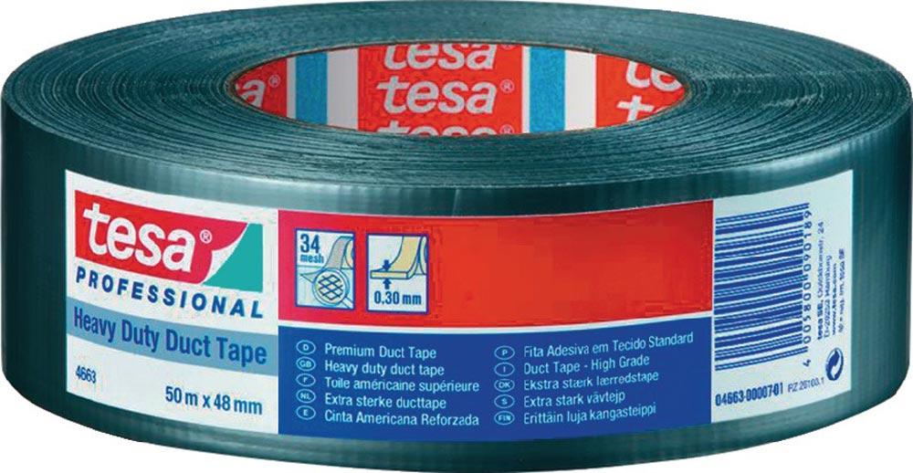 Gewebeband duct tape 4663 silber Länge 50 m Breite 48 mm Rolle