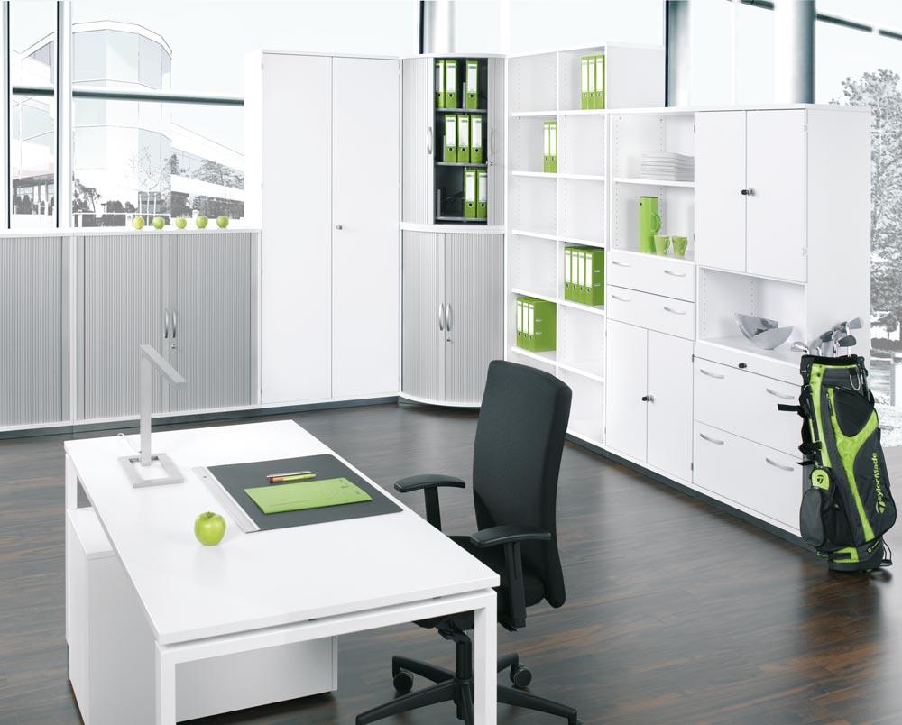 Büro-Schiebetürenschrank, BxTxH 800x425x768 mm, 2 OH, 1 Boden, Schloss, buche
