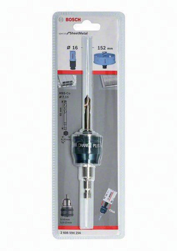 Adapter Power-Change + Hex 8,7 mm (3/8) 7,15 x 65 mm HSS-G Lochsägen 16-152mm