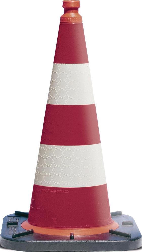 Leitkegel TL Höhe 750 mm BAST geprüft, 2 Streifen Gewicht 5,85 kg, 45 x 45 cm