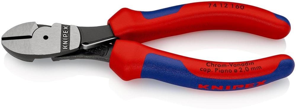 Kraftseitenschneider Länge 160 mm poliert Form 1 Mehrkomponenten-Hüllen
