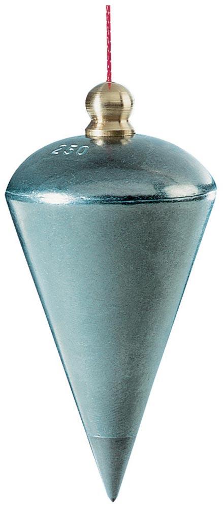 Senklot 300 g Birne Zink-Druckguss, blank gedreht