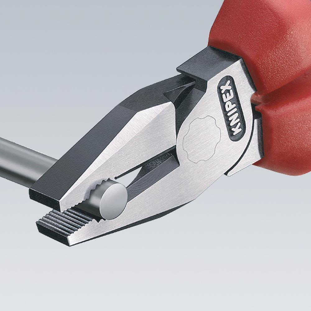 Kraftkombizange Länge 180 mm verchromt Mehrkomponenten-Hüllen VDE Kraftkombizange Länge 180 mm verchromt Mehrkomponenten-Hüllen VDE