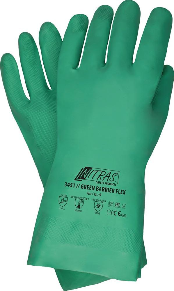 Chemikalienschutzhandschuhe Green Barrier Flex Größe 10 grün EN 388, EN 374 PSA-Kategorie III