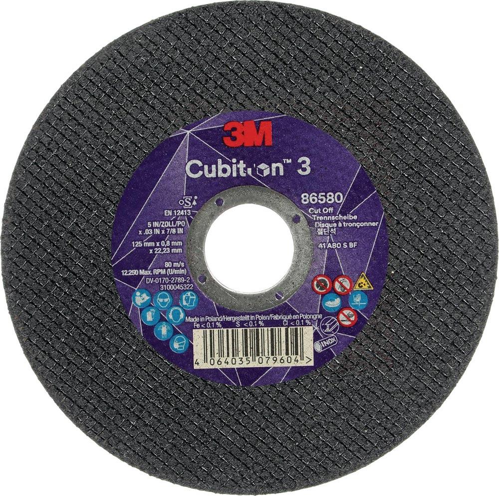 Trennscheibe Cubitron™ 3 D125x0,8mm gerade 3M™ Cubitron™ 3 Bohrung 22,23 mm Trennscheibe Cubitron™ 3 D125x0,8mm gerade 3M™ Cubitron™ 3 Bohrung 22,23 mm