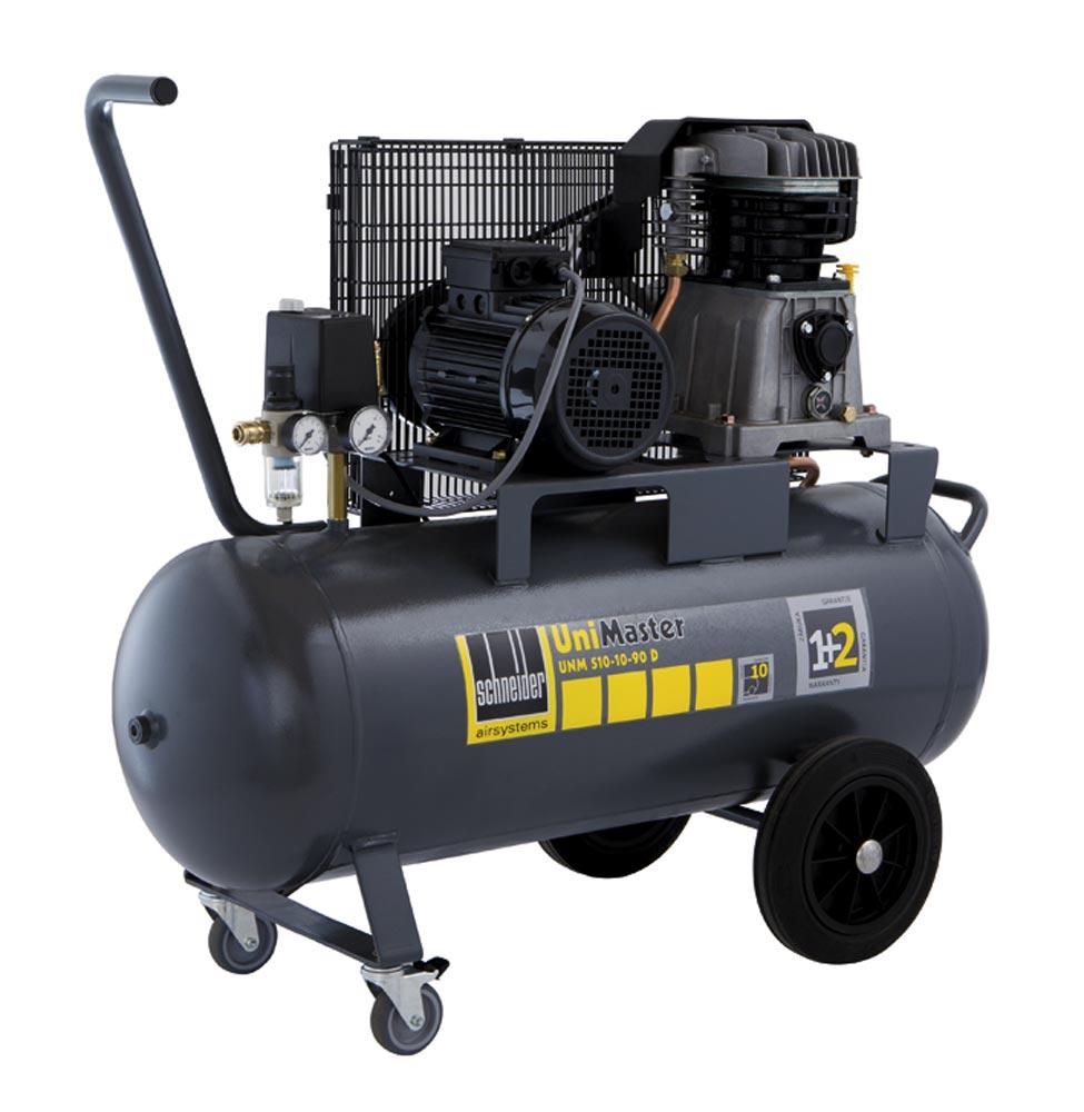 SCHNEIDER Kompressor fahrbar UNM 510-10-90 D, 3,0 kW, 90 l Beh. 10bar
