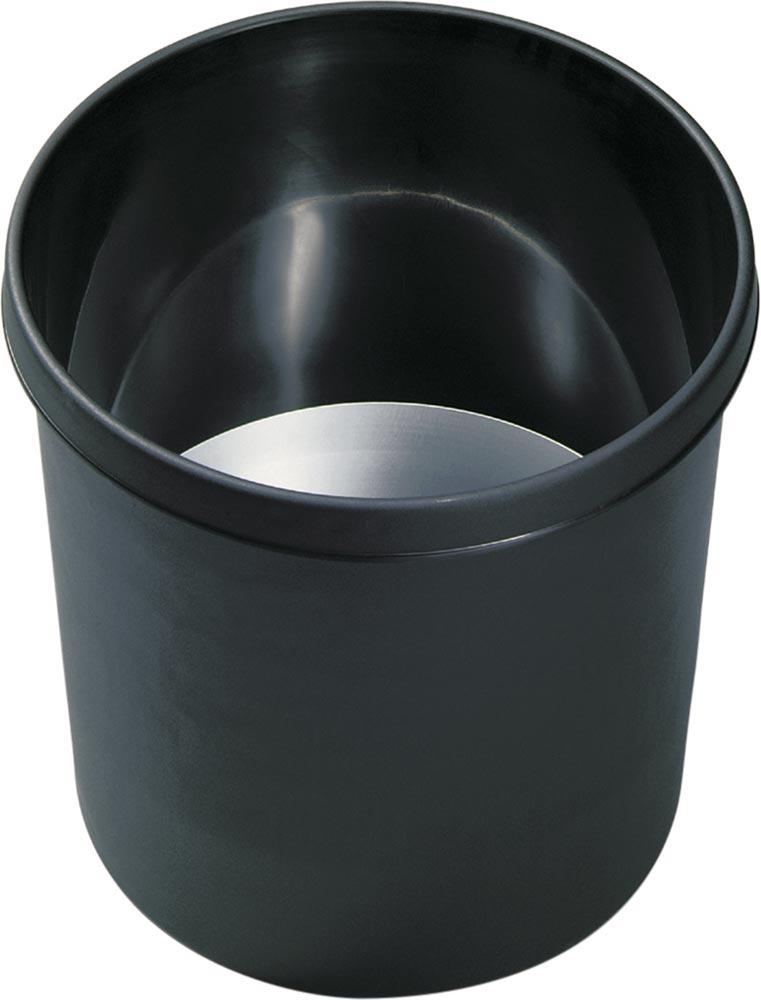Kunststoff-Papierkorb, schwer entflammbar, unbrennbarer Alueinsatz, Volumen 12 l, Durchm.xH 260x270 mm, schwarz, VE 5 Stück