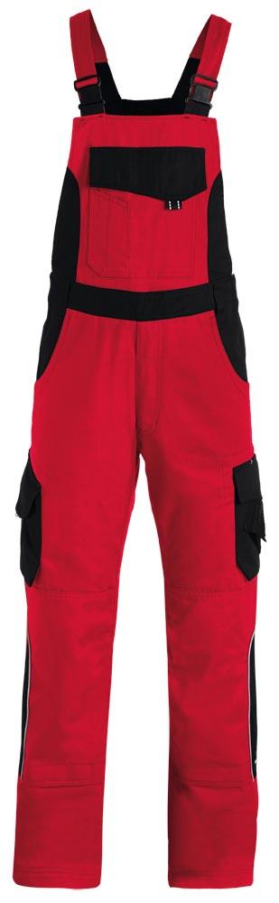 Latzhose ECKHARD, rot-schwarz Gr. 86