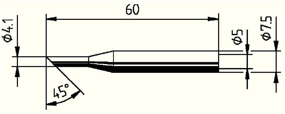 Lötspitze Serie 172 angeschrägt Breite 4,1 mm 0172 LD/SB