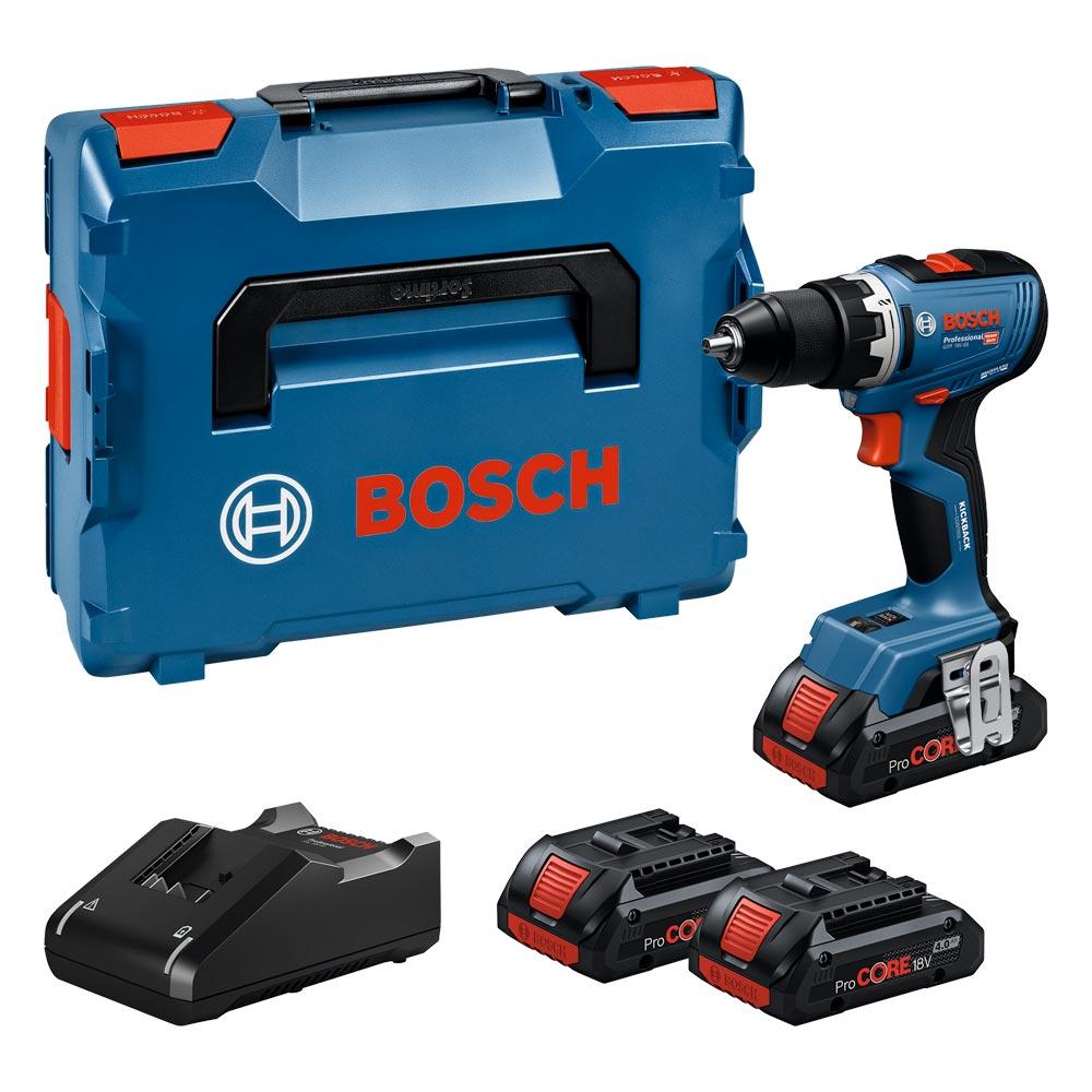 BOSCH Akku-Bohrschrauber GSR 18V-65 18 V 3x4,0 Ah in L-BOXX