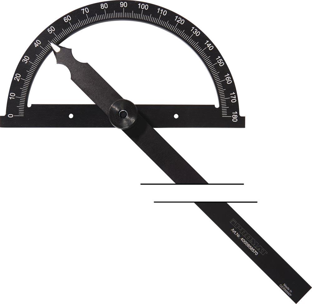 Winkelmesser Gradbogen-Ø 80 mm Schenkellänge 120 mm