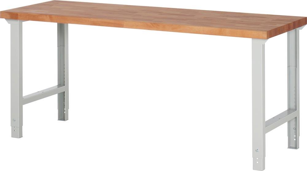 Werkbank Serie BK 650 B2000xT700xH790-1140mm Buche massiv lichtgrau