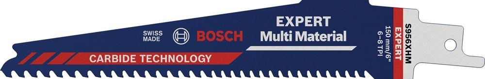 Säbelsägeblatt Expert Multimaterial Länge 300 mm Breite 25 mm Zahnteilung TPI 6-8 3-4 mm S-Schaft 1 Stück / Karte