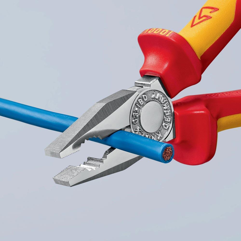 Kombizange Länge 180 mm Mehrkomponenten-Hüllen verchromt VDE Kombizange Länge 180 mm Mehrkomponenten-Hüllen verchromt VDE