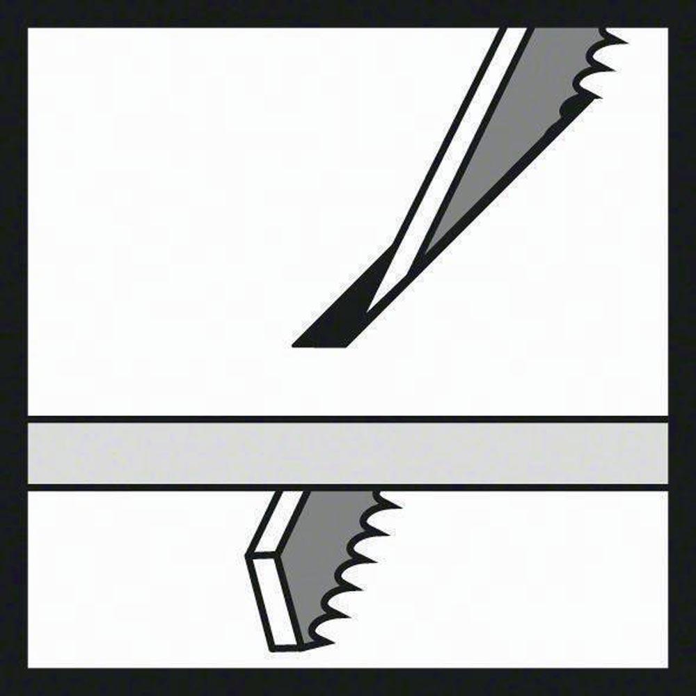 Stichsägeblatt T 101 D Gesamtlänge 100 mm Zahnteilung 4-5,2 mm HCS 5 Stück / Karte