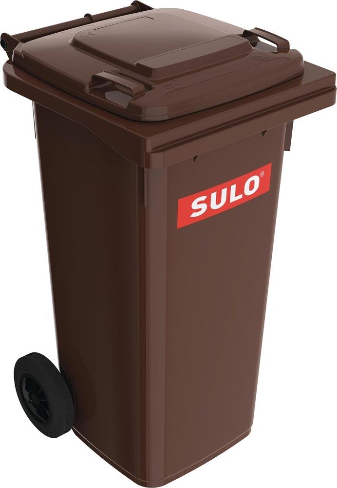 Müllgroßbehälter 120 l HDPE braun fahrbar, nach EN 840