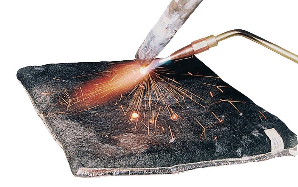 Flammschutzmatte Schweißunterlage mit Isolation, feucht L300xB300xH30ca.mm